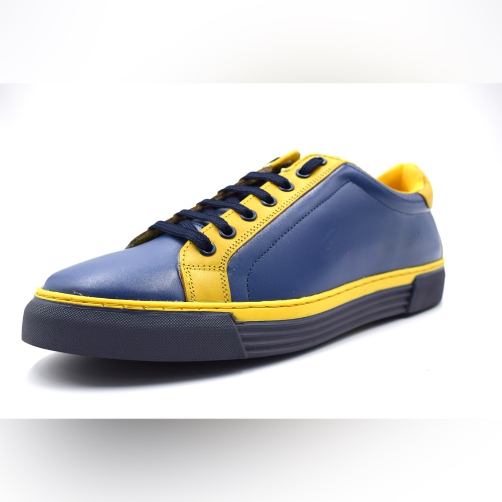 NEW Men Low Cut Sneaker Genesis Navy/Yellow Fashion Sneaker